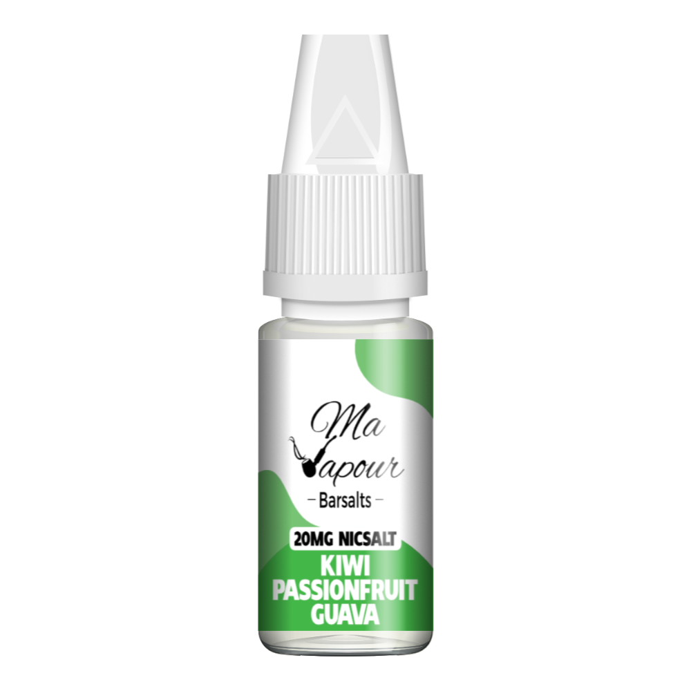 Kiwi Passion Fruit Guava Ma Vapour Barsalts 10ml Nic Salt Eliquid