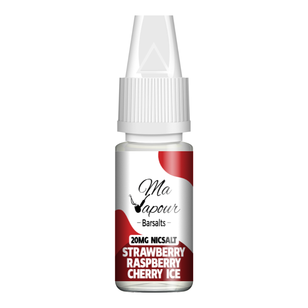 Strawberry Raspberry Cherry Ice Ma Vapour Barsalts 10ml Nic Salt Eliquid
