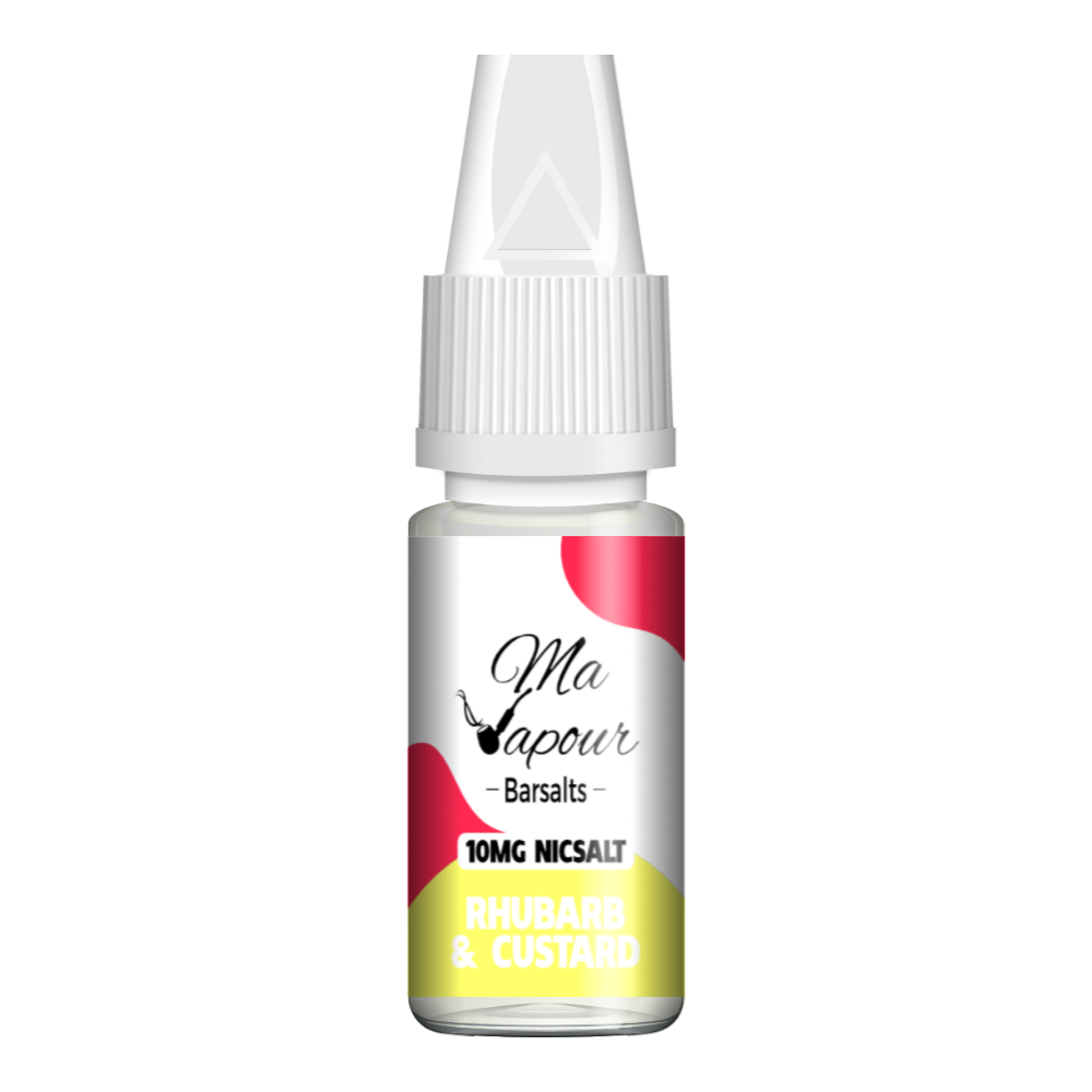 Rhubarb & Custard Ma Vapour Barsalts 10ml Nic Salt Eliquid