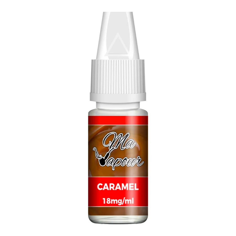 Ma Vapour E-liquid Caramel Flavour  with nicotine strength of 18mg