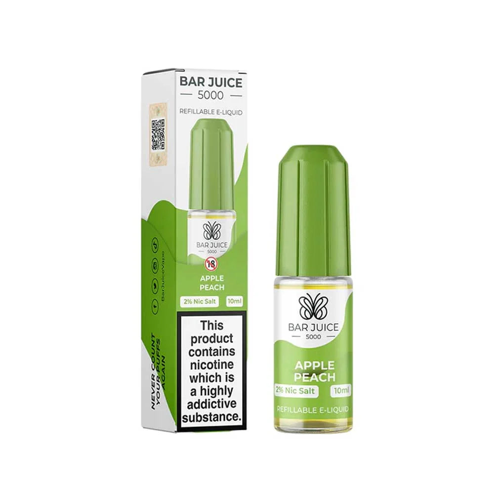 Apple Peach Bar Juice 5000 10ml Nic Salt E liquid