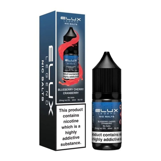 Blueberry Cherry Cranberry Elux Legend 10ml Nic Salt Eliquid