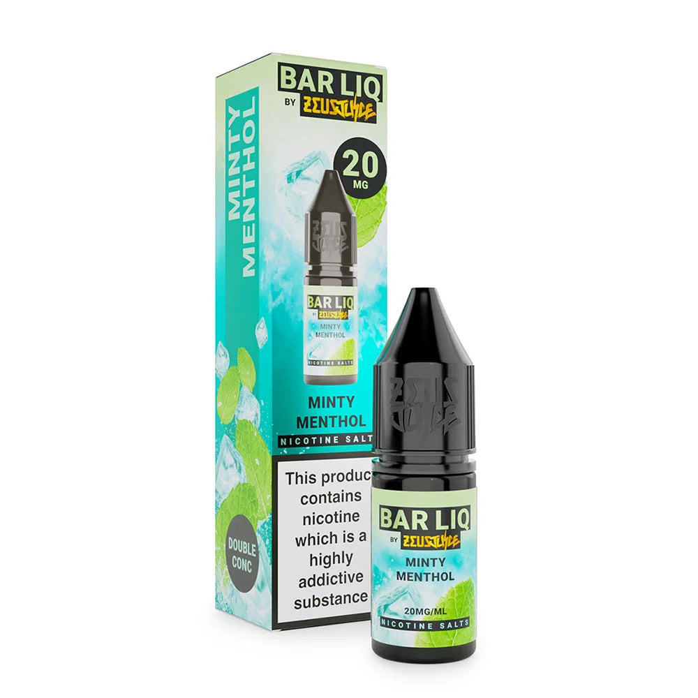 Minty Menthol Zeus Juice Bar LIQ 10ml Nic Salt Eliquid