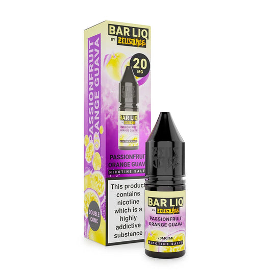 Passionfruit Orange Guava Zeus Juice Bar LIQ 10ml Nic Salt Eliquid
