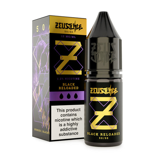 Black Reloaded Zeus Juice Freebase 10ml Eliquid 50/50