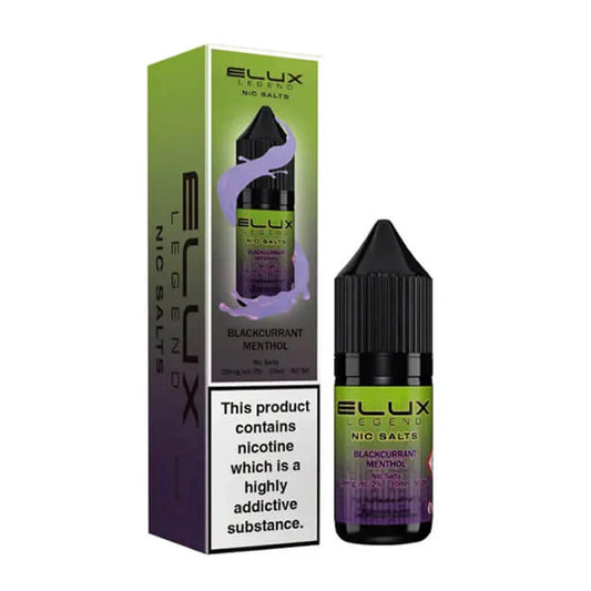 Blackcurrant Menthol Elux Legend 10ml Nic Salt Eliquid