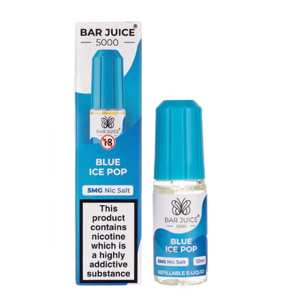 Blue Ice Pop Bar Juice 5000 10ml Nic Salt E liquid