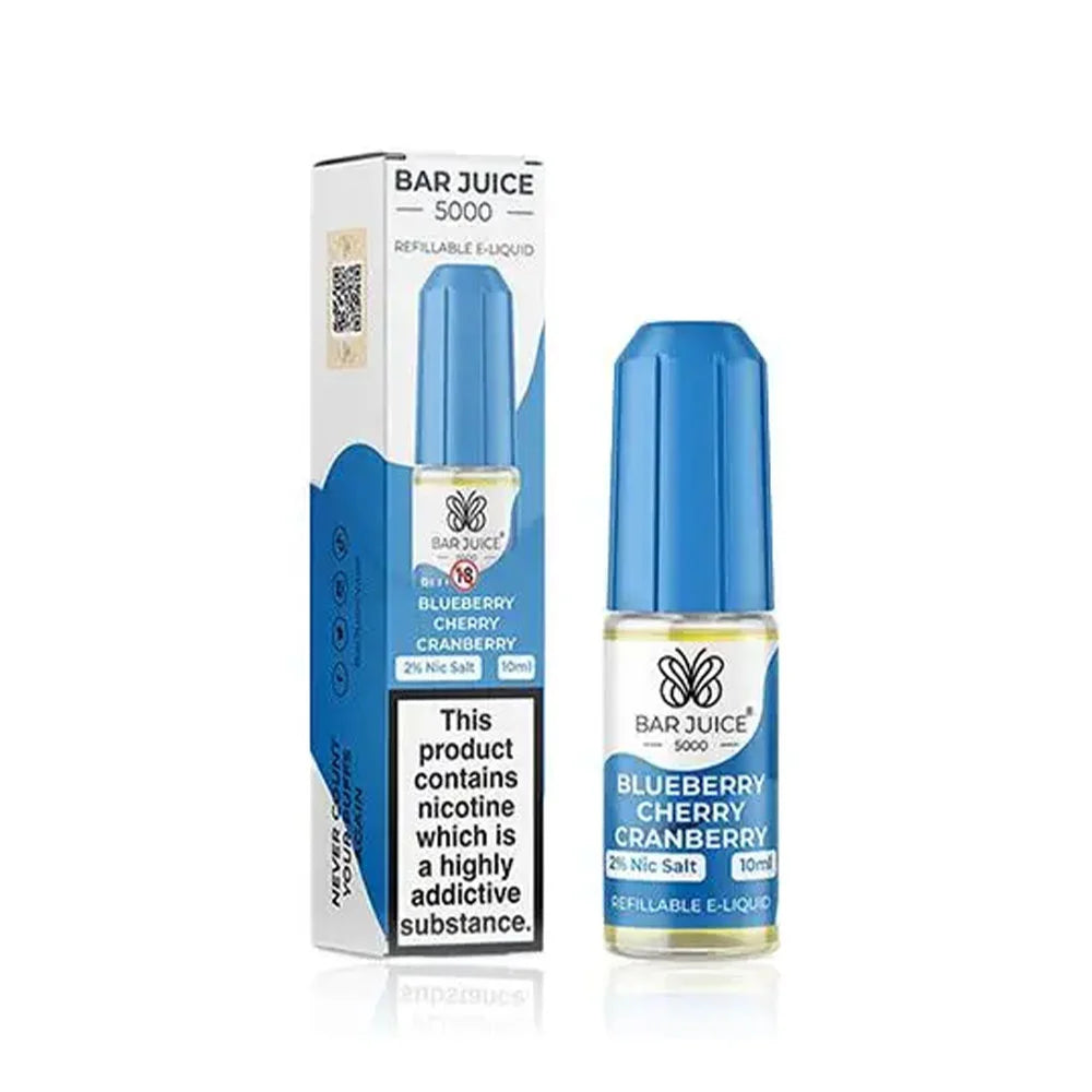 Blueberry Cherry Cranberry Bar Juice 5000 10ml Nic Salt E liquid