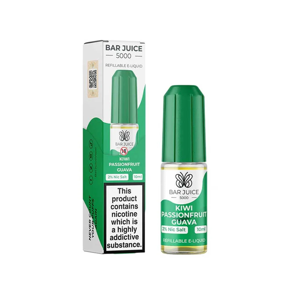 Kiwi Passion Fruit Guava Bar Juice 5000 10ml Nic Salt E liquid