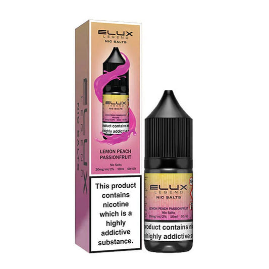 Lemon Peach Passionfruit Elux Legend 10ml Nic Salt Eliquid