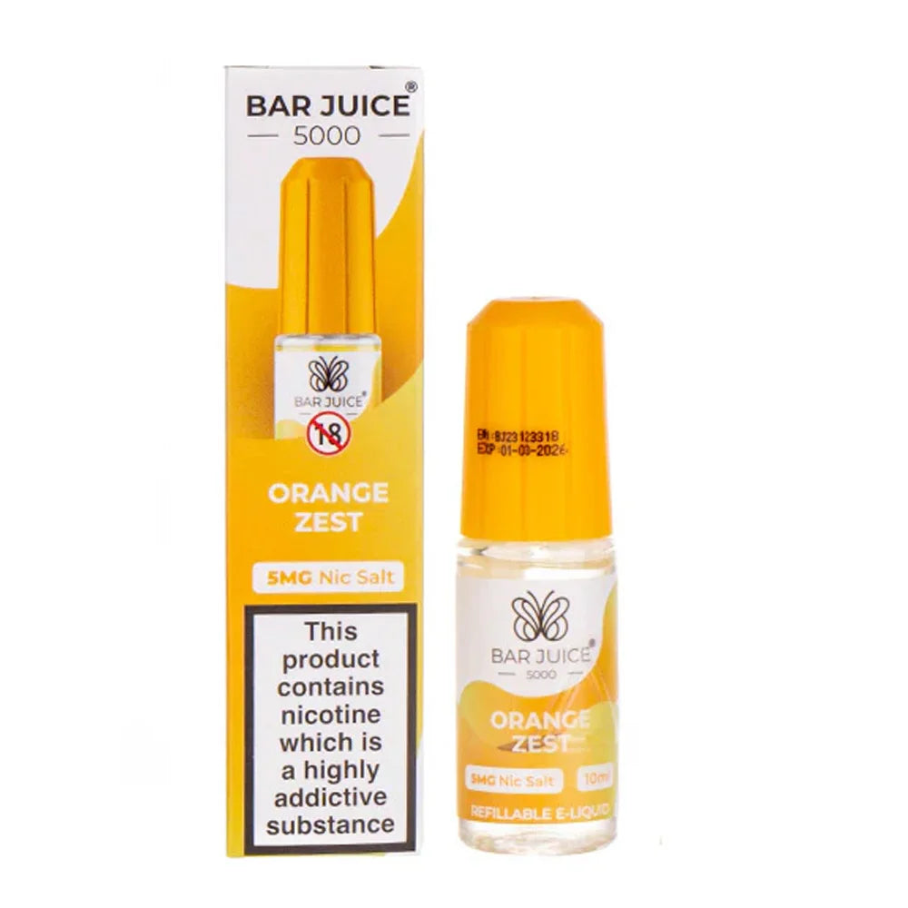 Orange Zest Bar Juice 5000 10ml Nic Salt E liquid