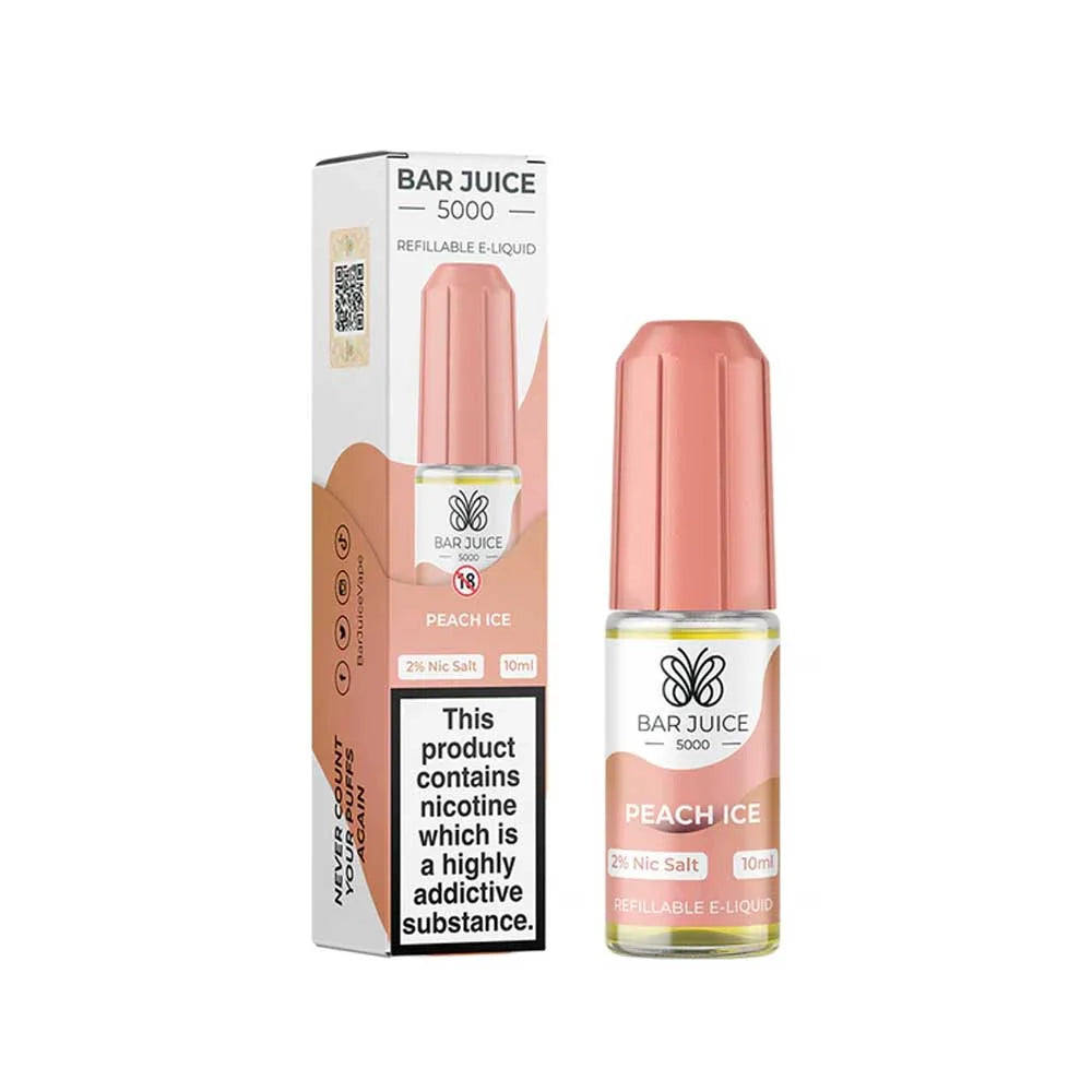 Peach Ice Bar Juice 5000 10ml Nic Salt E liquid
