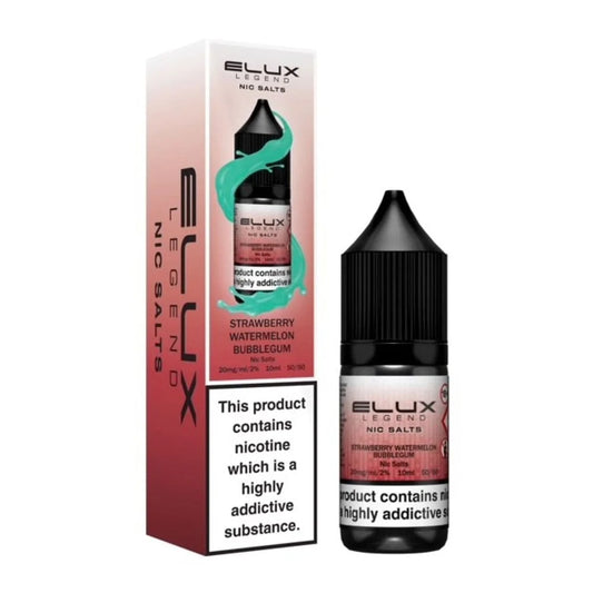 Strawberry Watermelon Bubblegum Elux Legend 10ml Nic Salt Eliquid