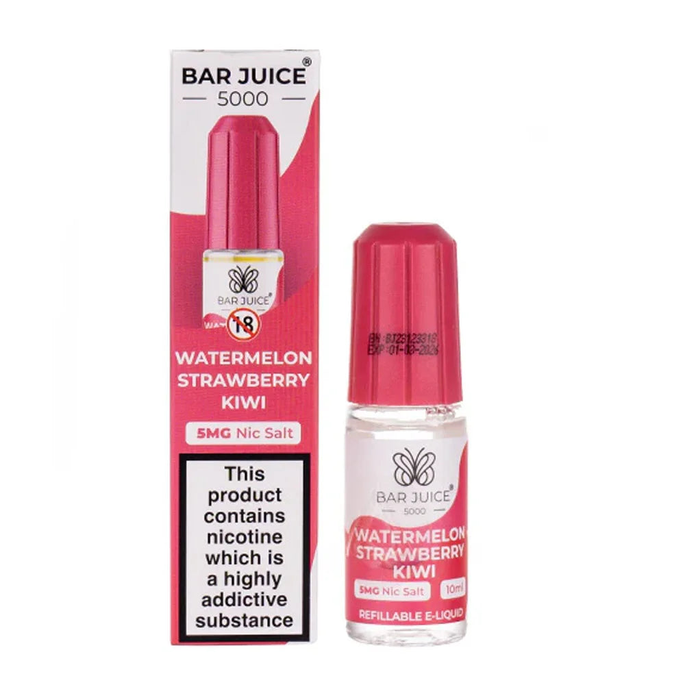 Watermelon Strawberry Kiwi Bar Juice 5000 10ml Nic Salt E liquid
