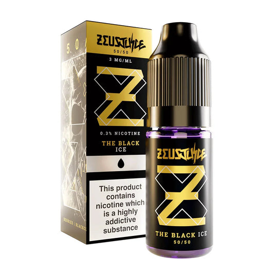 The Black Ice Zeus Juice Freebase 10ml Eliquid 50/50