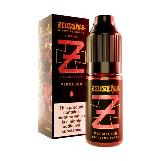 Vermillion Zeus Juice 10ml Nic Salt Eliquid